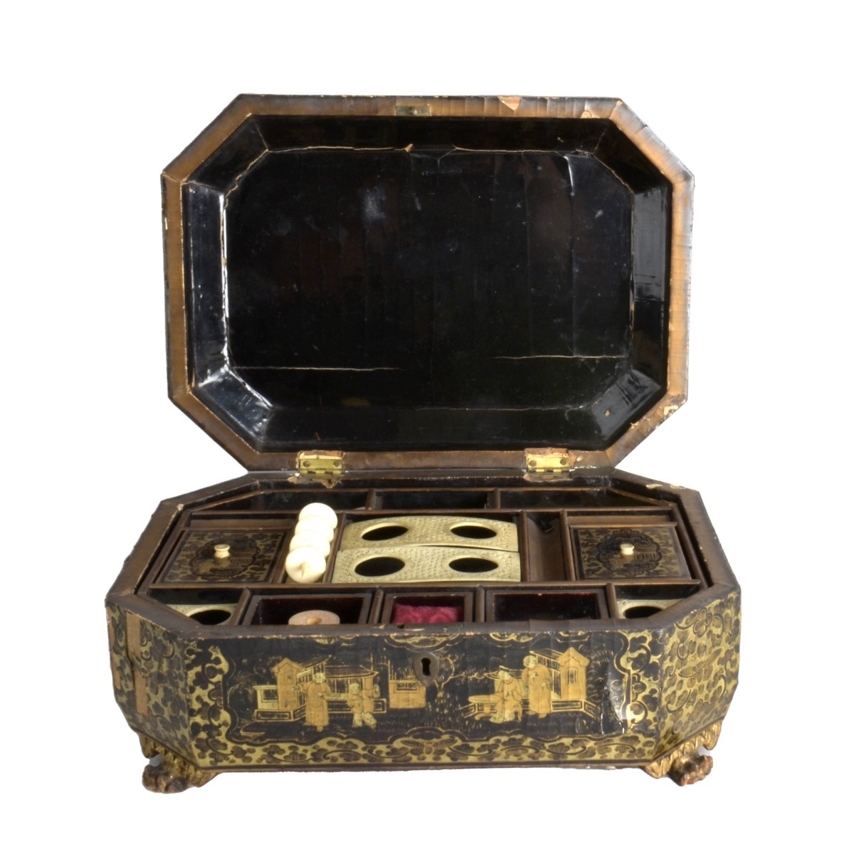 Antique Chinese Export Sewing Box