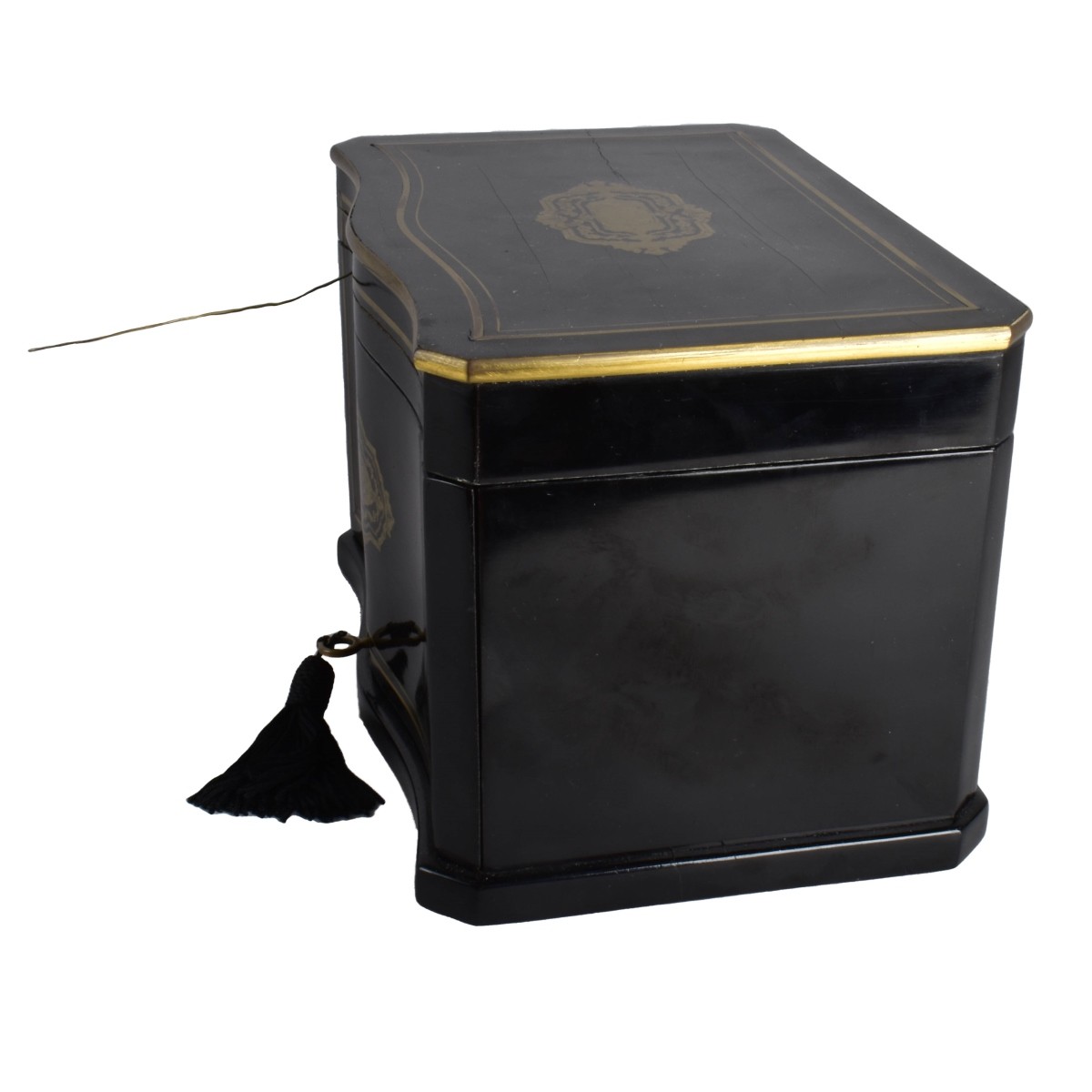 Antique English Lacquered Humidor