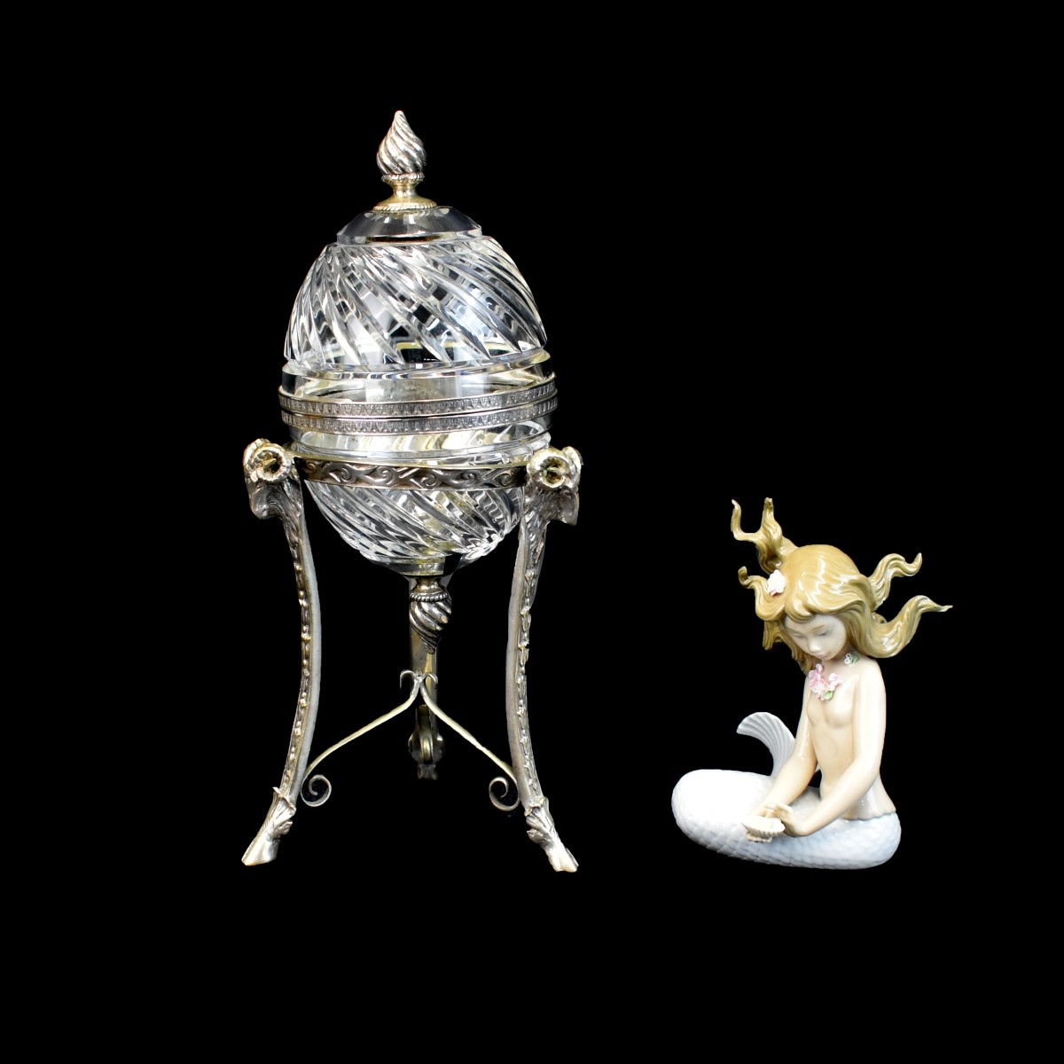 Assorted Tableware Dome Server and Lladro