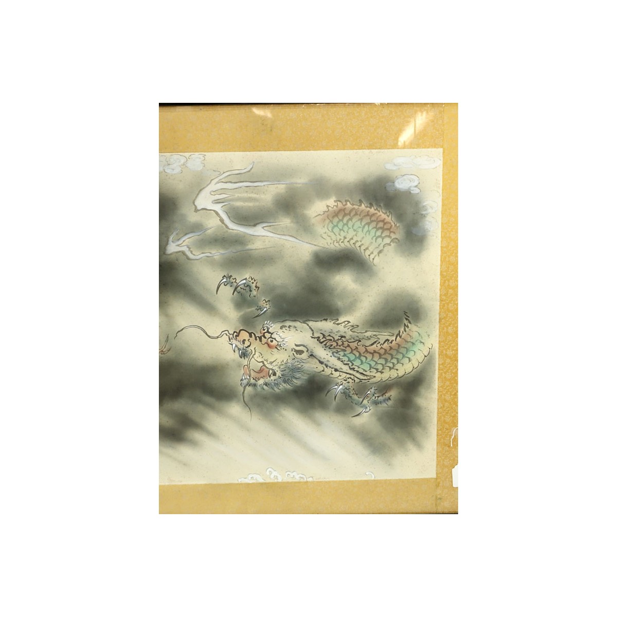Palace Size Painting on Silk of Two Dragons
