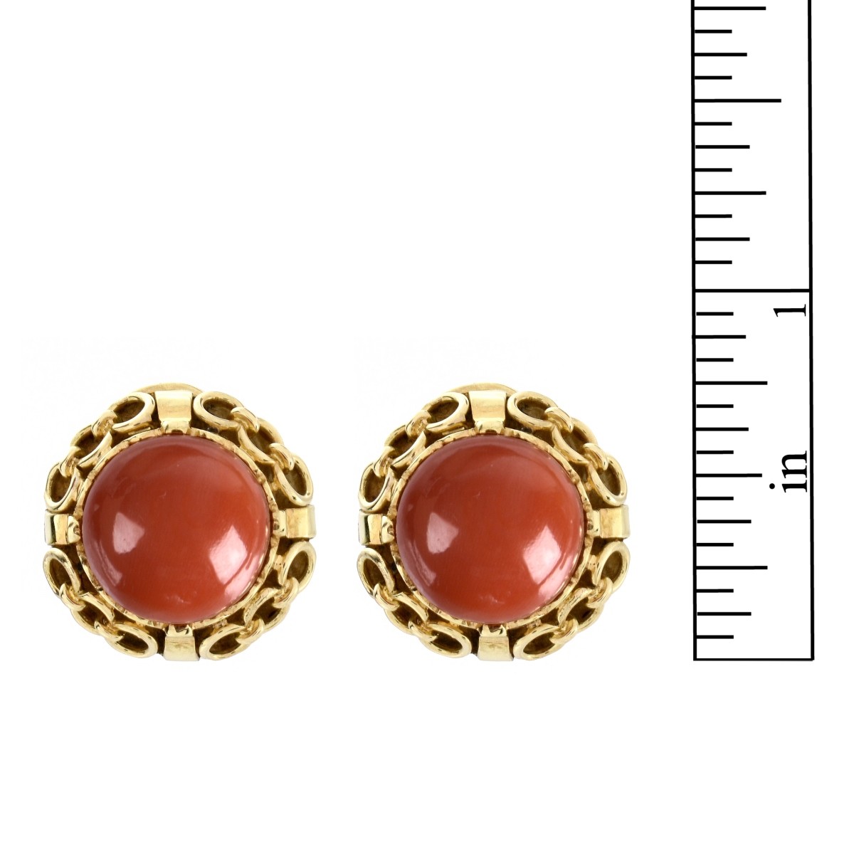 Coral and 14K Earrings