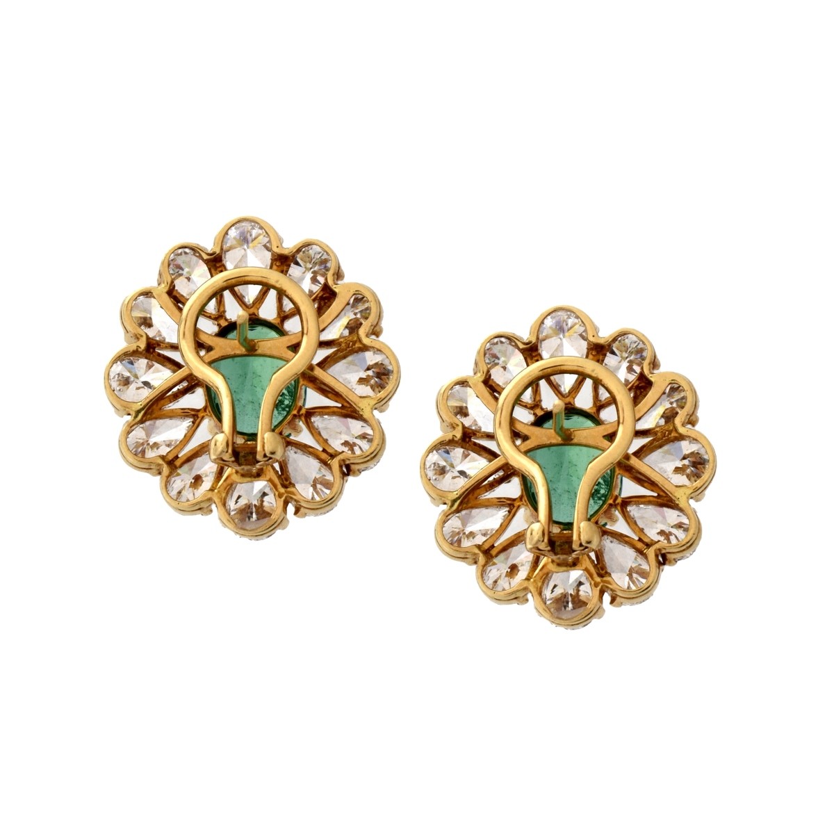 AGL Emerald, Diamond and 20K Earrings