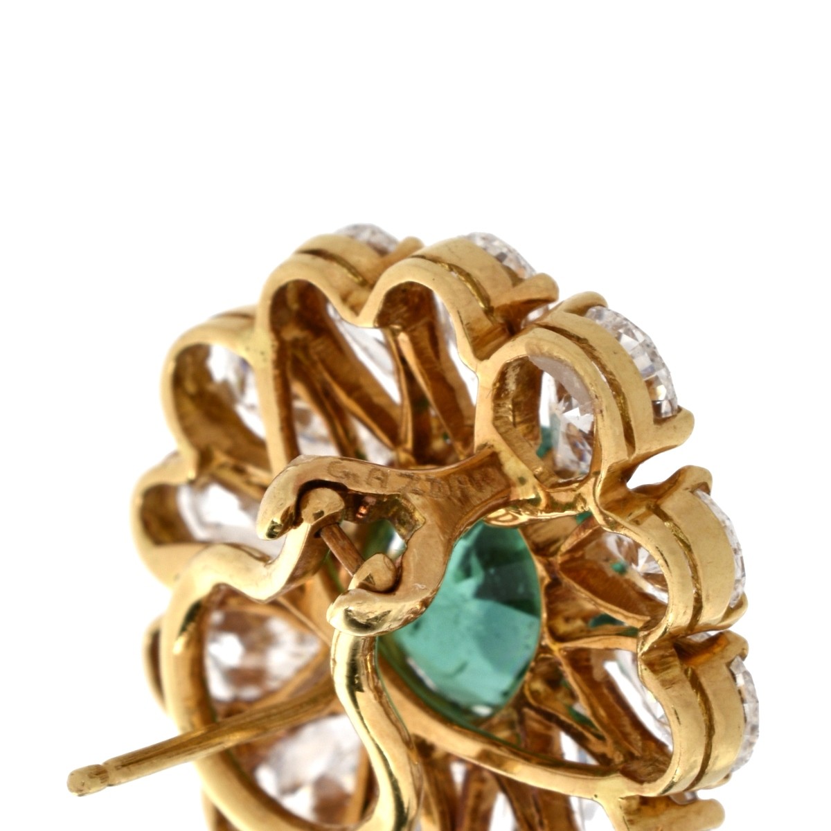 AGL Emerald, Diamond and 20K Earrings