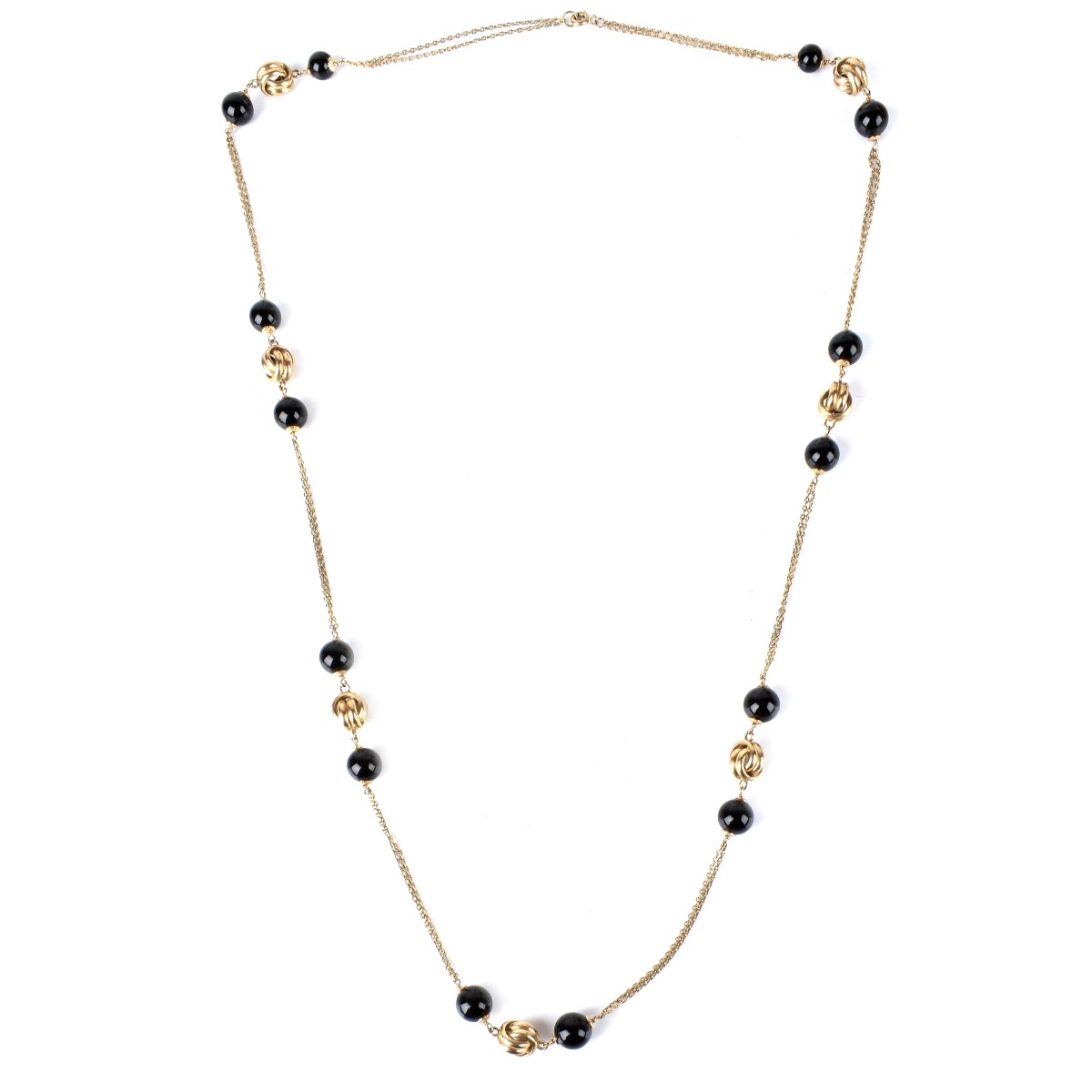 Onyx and 14K Necklace