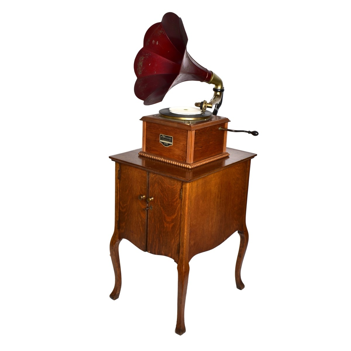Victor Talking Machine Co. Phonograph w/ Cabinet