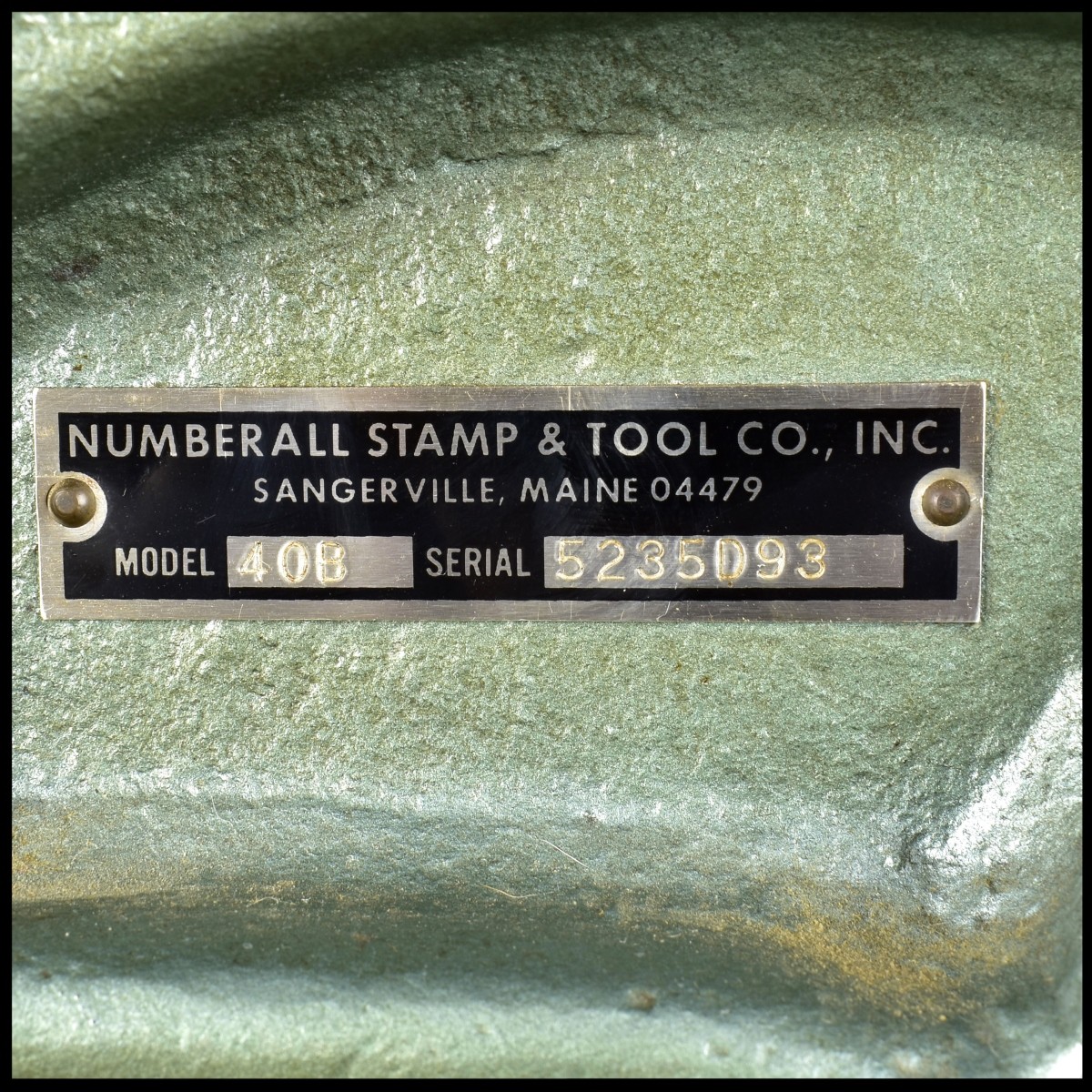 Numberall Stamp & Tool Co. Stamping Machine Press