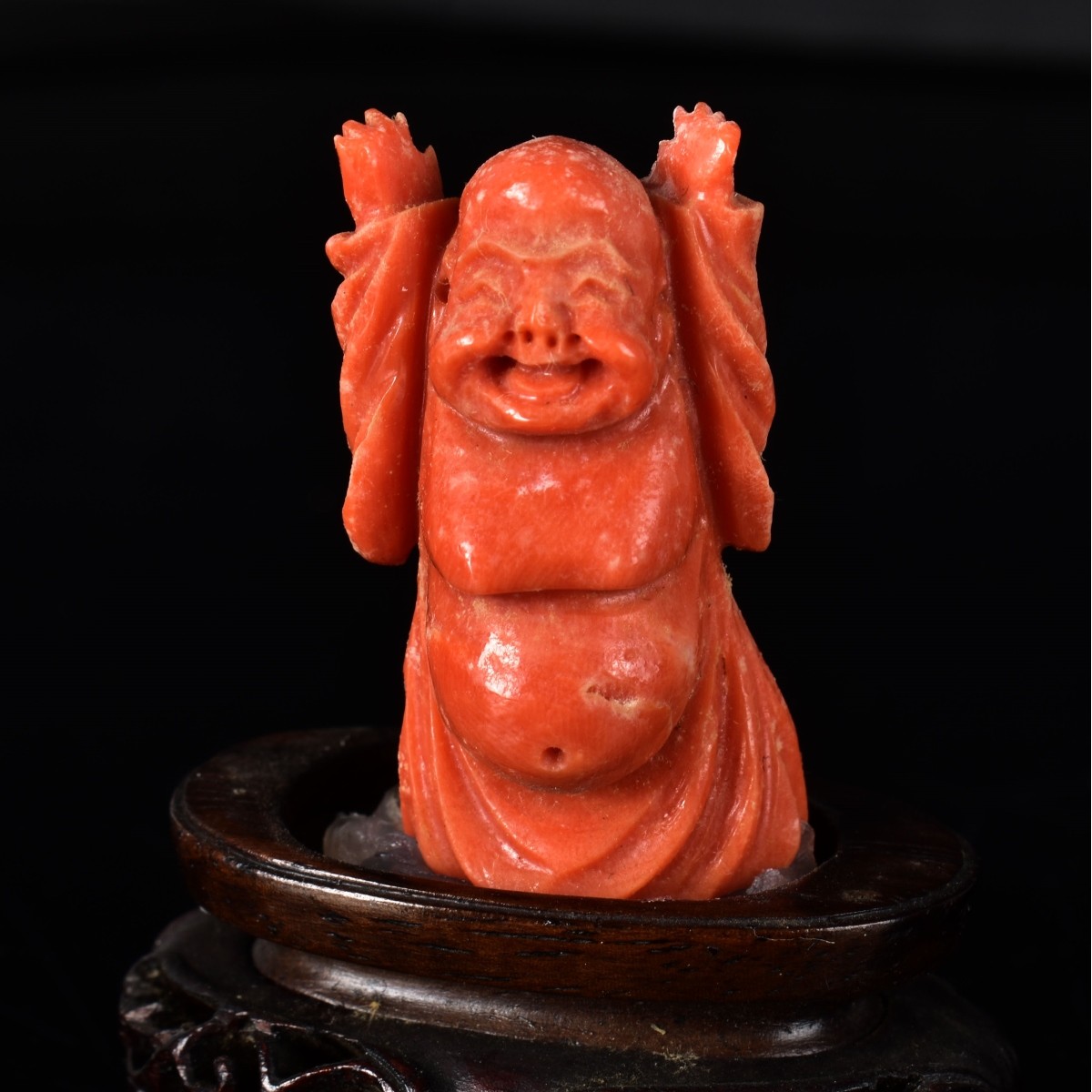 Chinese Carved Coral Miniature Figurines