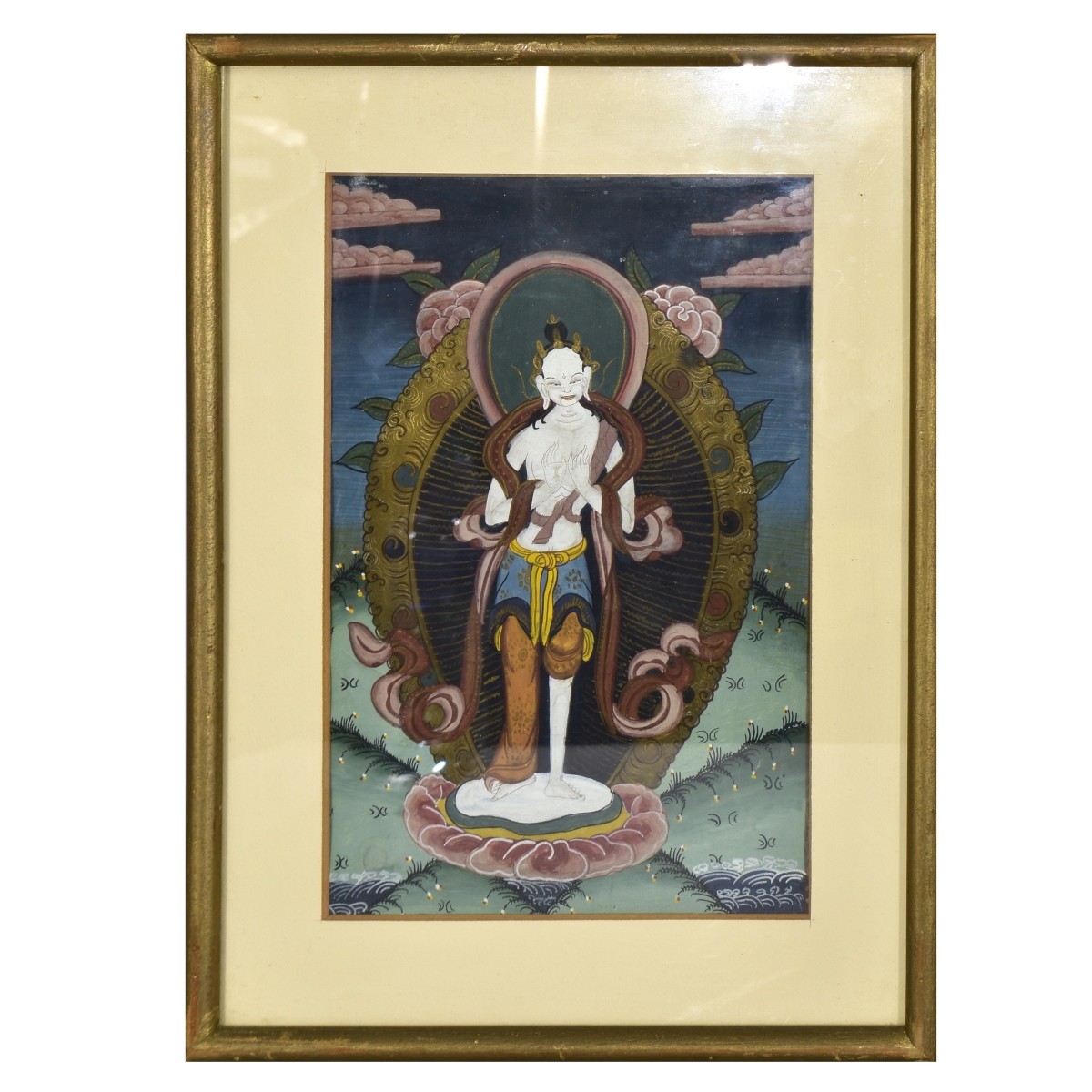Four Framed Buddhist Thangka Paintings