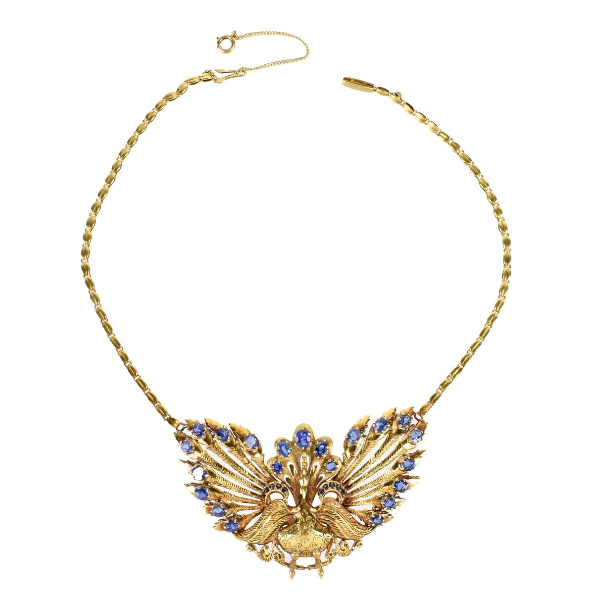Ceylon Sapphire and 18K Necklace