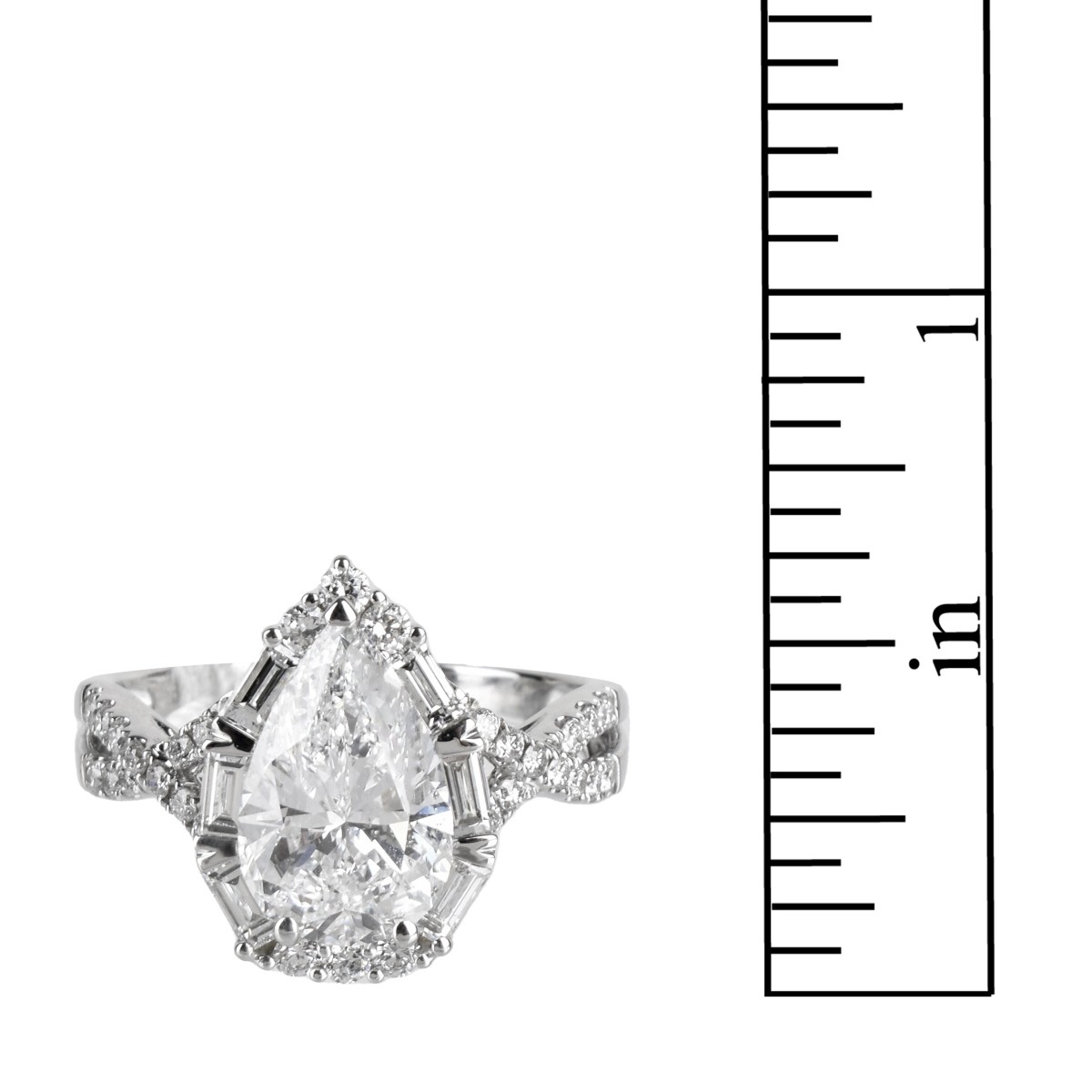 GIA 3.05ct Diamond and 18K Ring
