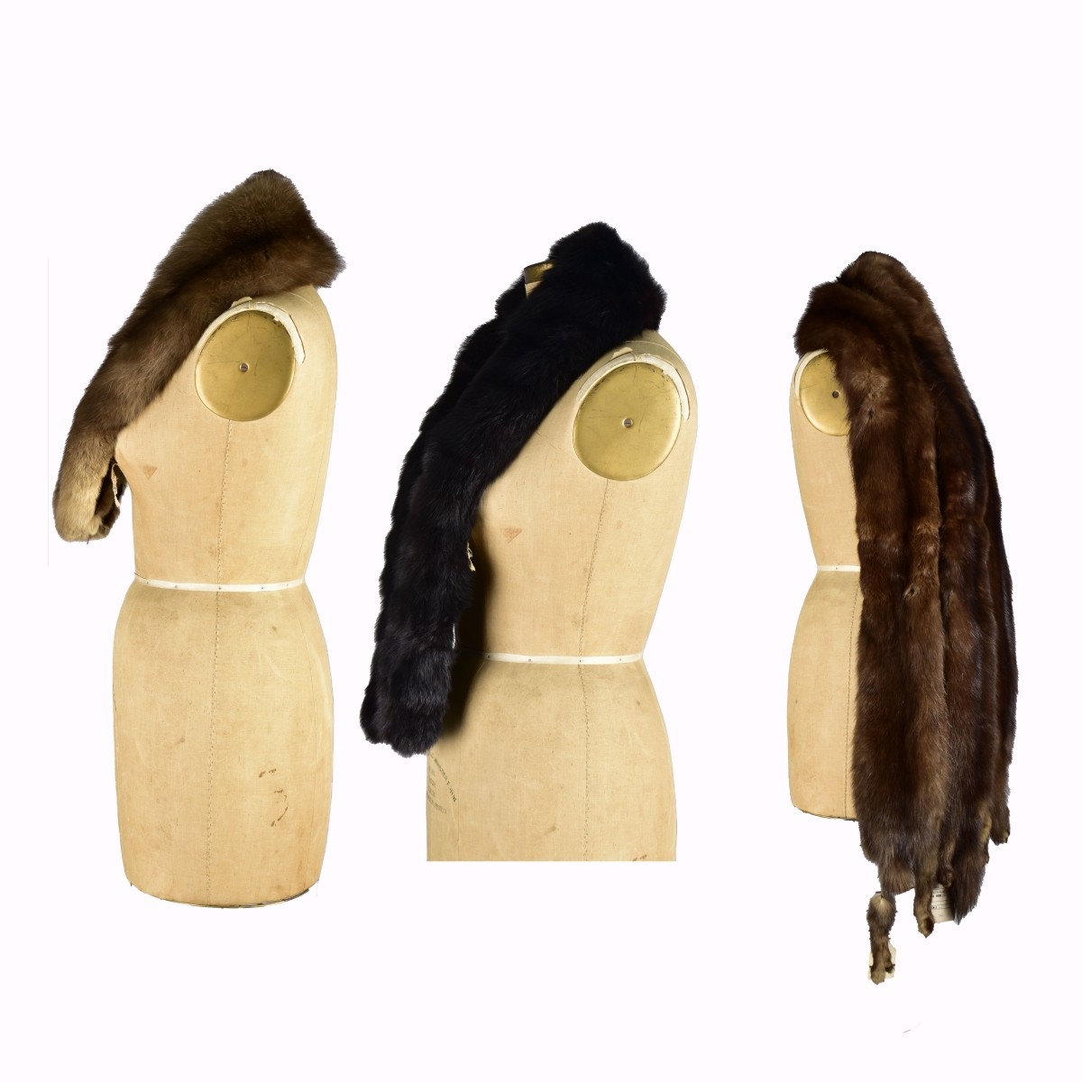 Three Russian Sable Scarves