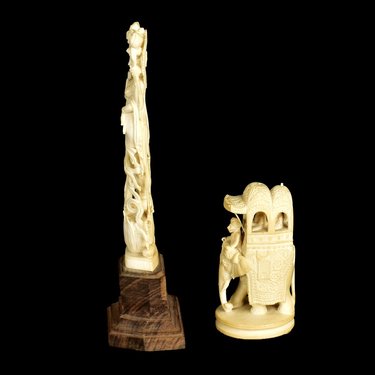 Two Indian Carved Figurines