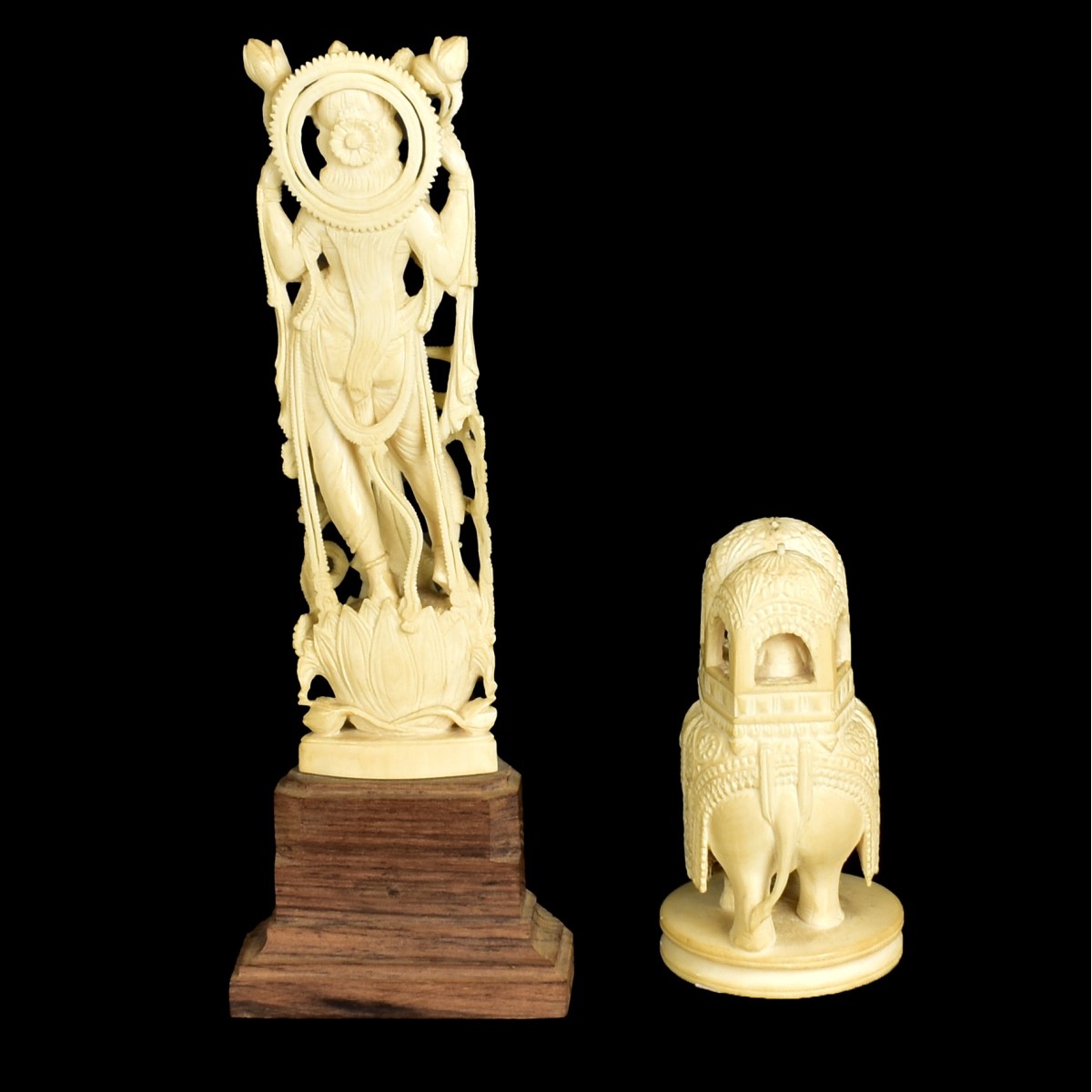 Two Indian Carved Figurines