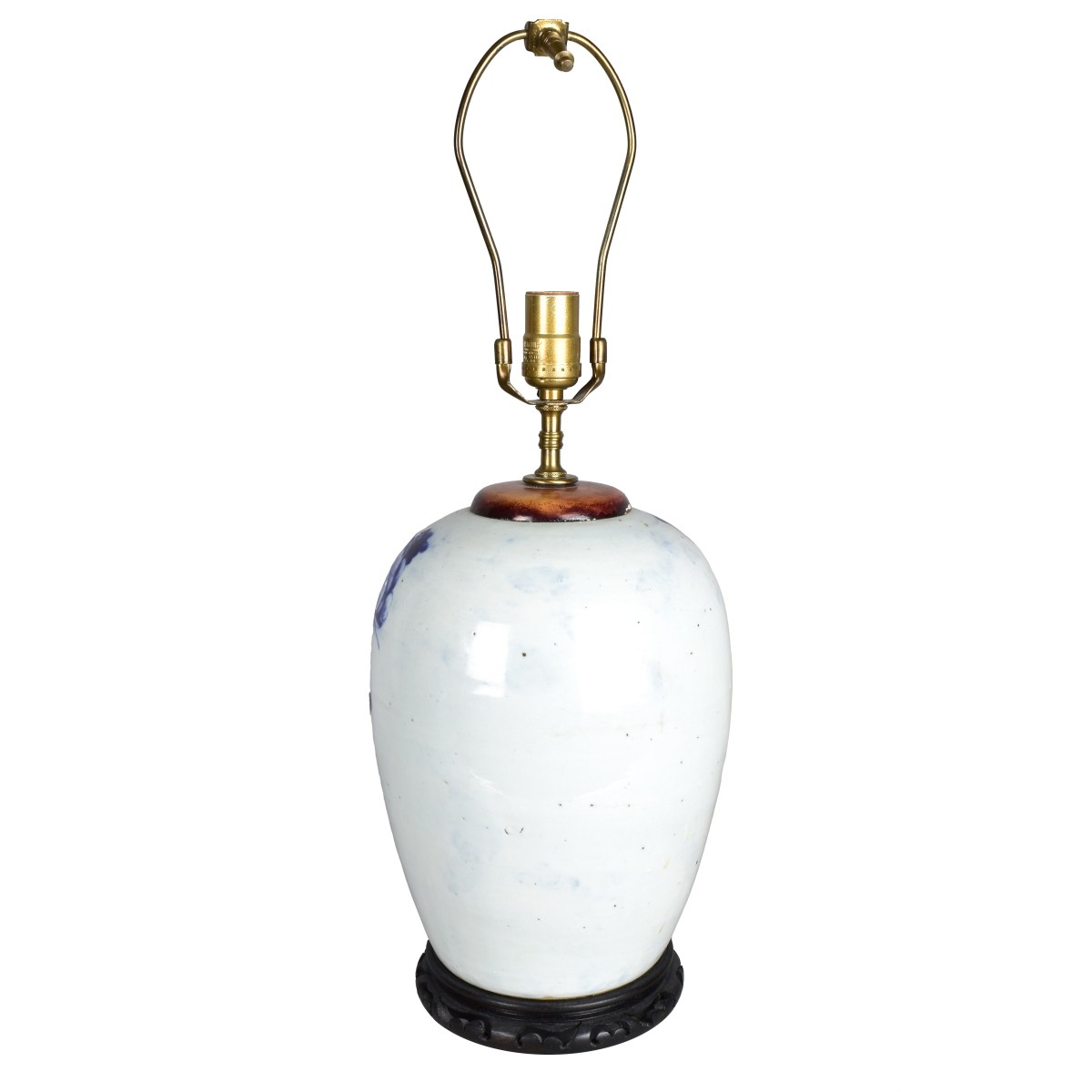 Large Chinese Blue and White Lamp