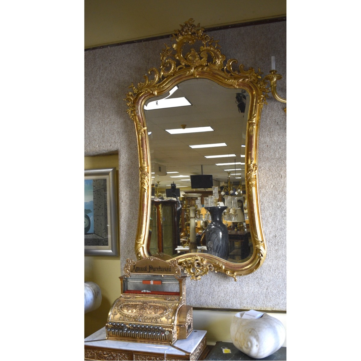 French Rococo Carved Gilt Mirror