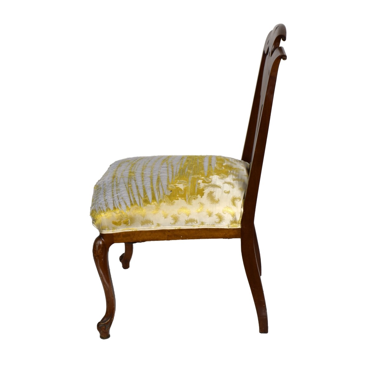 English Wood Scrolled Inlaid Side Chair