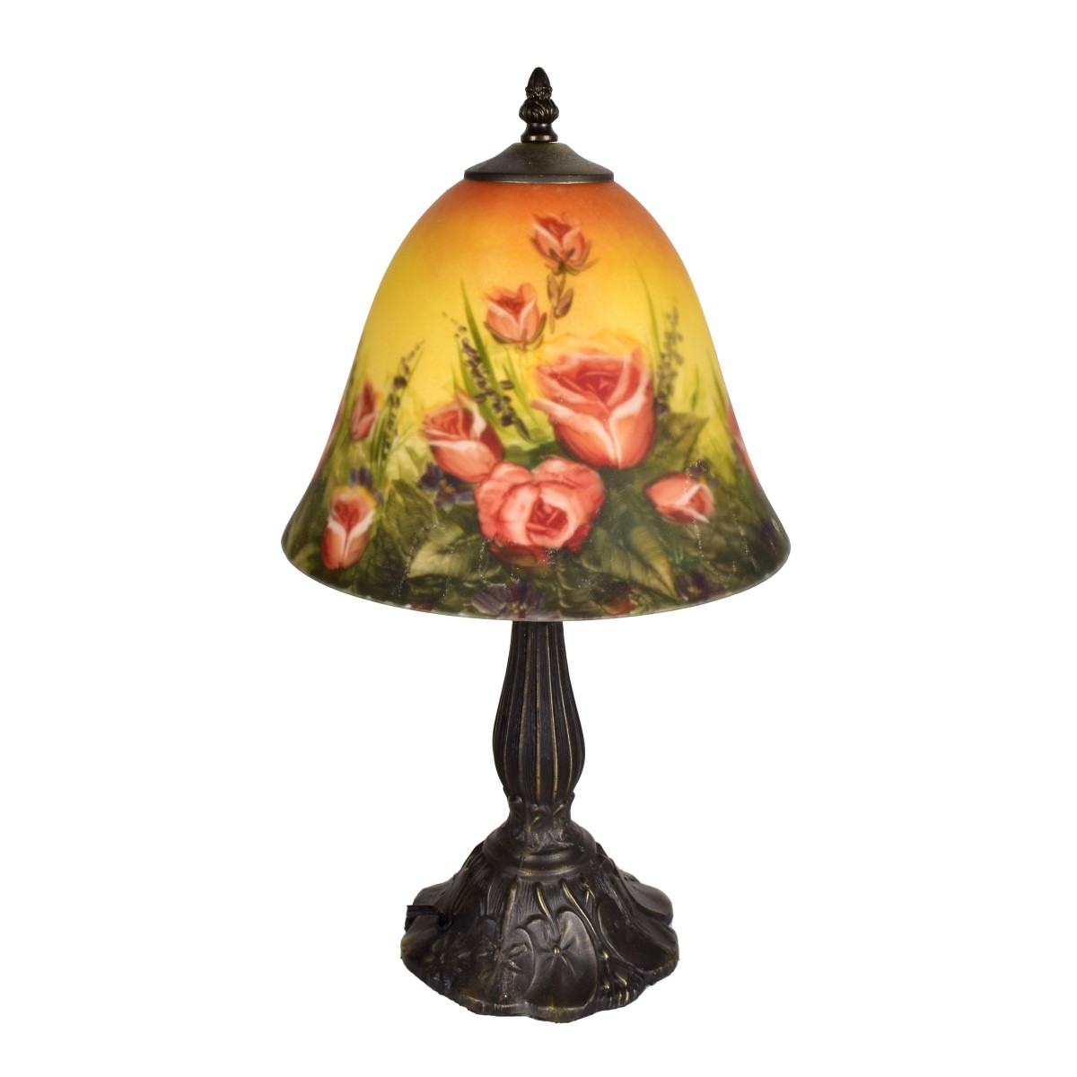 Vintage Reverse Painted Lamp