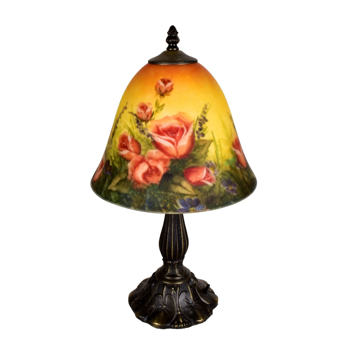Vintage Reverse Painted Lamp