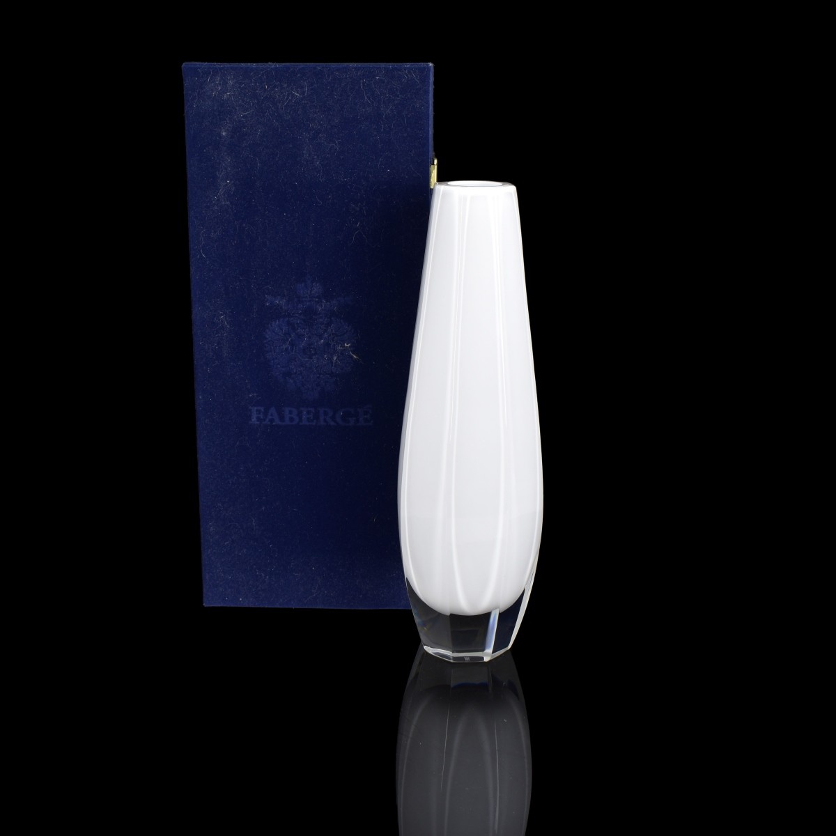 Faberge Crystal Vase in Original Box
