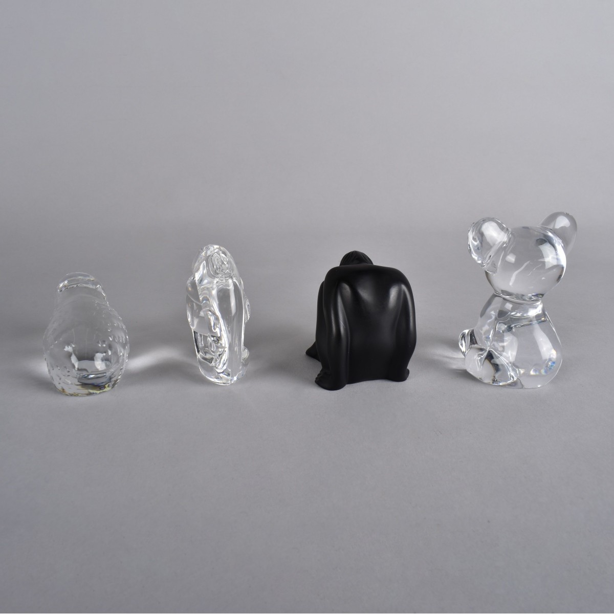 Four Vintage Assorted Crystal Figurines