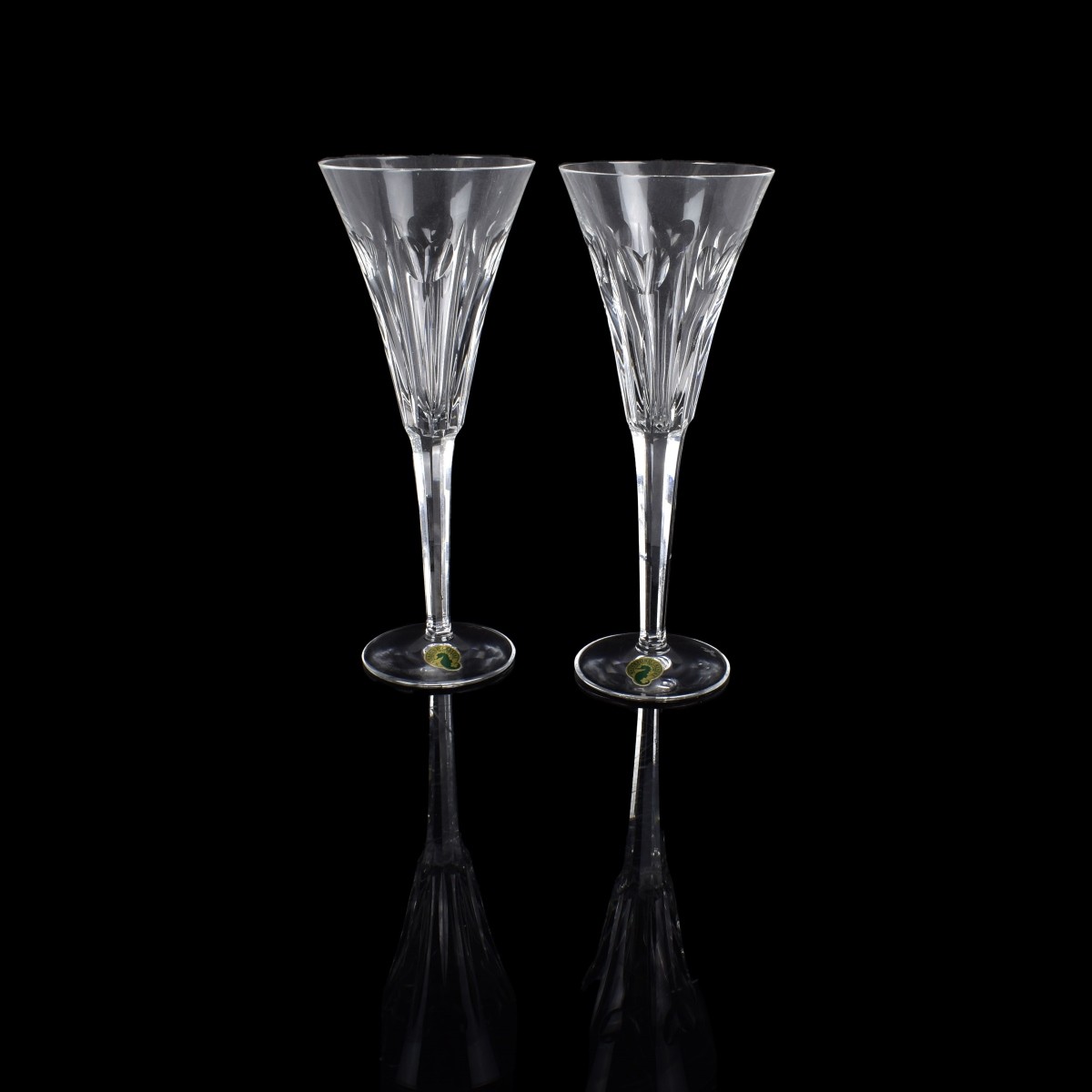 Pair of Waterford Toasting Flutes