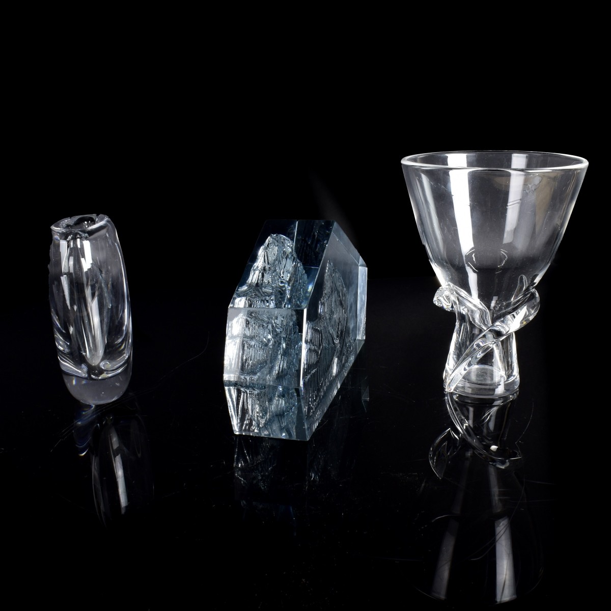 Three Vintage Crystal Tableware
