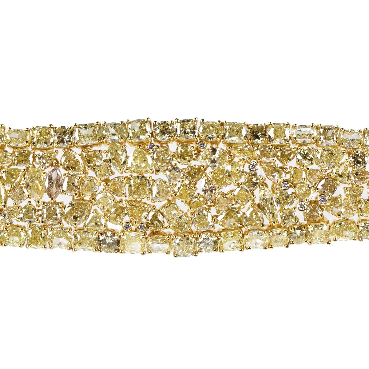 Fancy Yellow Diamond and 18K Bracelet