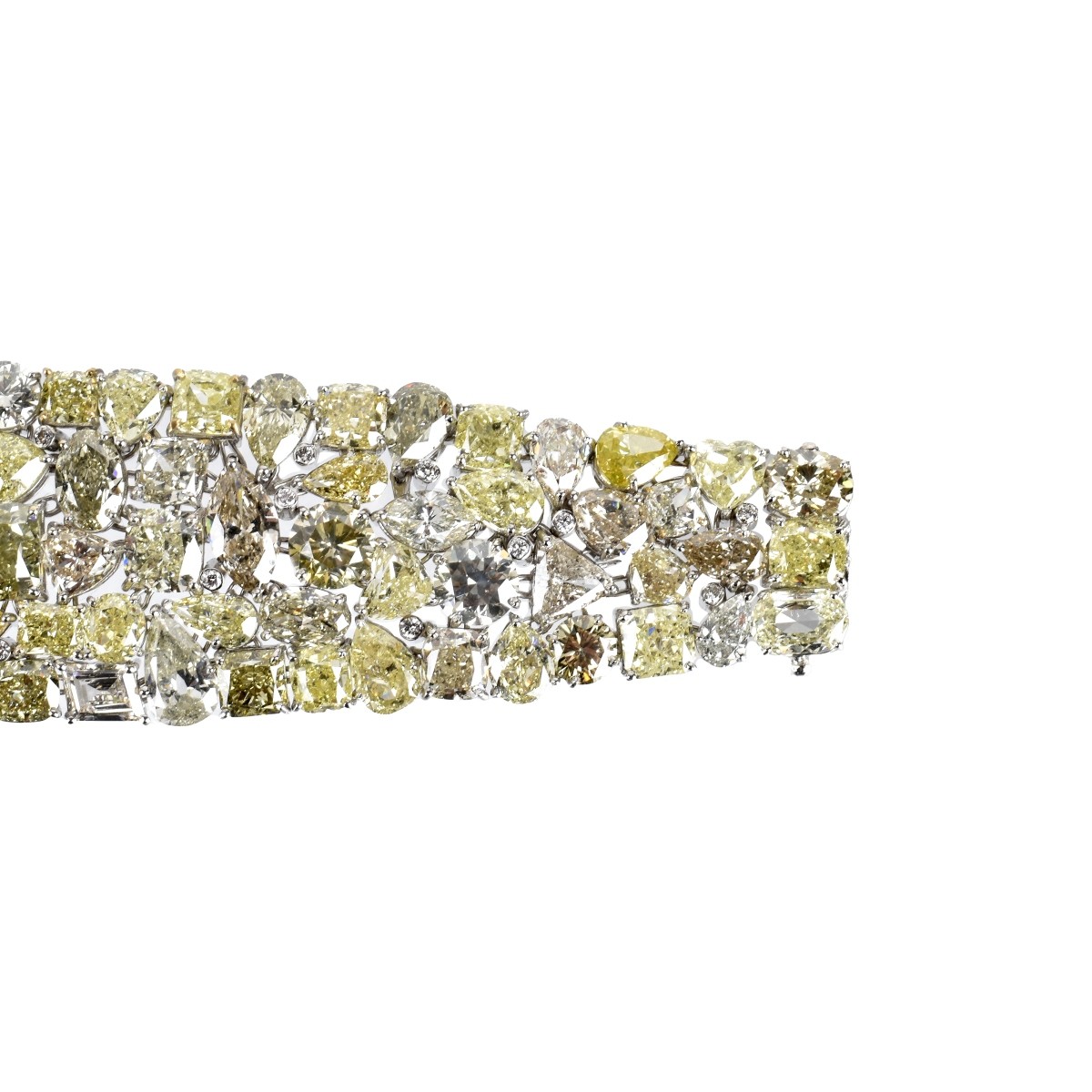 GIA Fancy Multi-color Diamond and 18K Bracelet