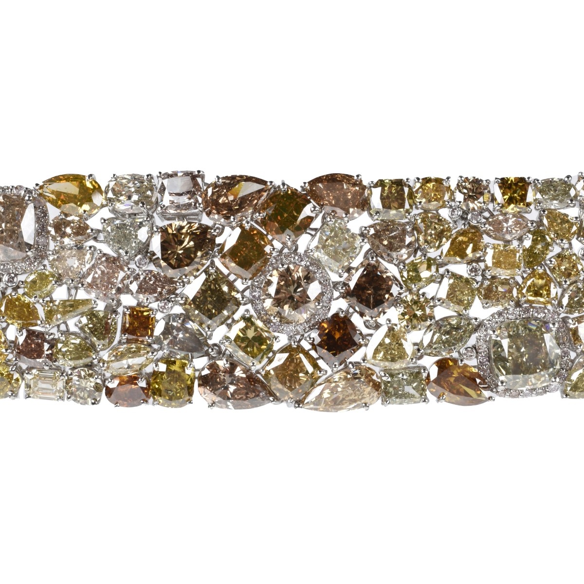 Fancy Multi-color Diamond and 18K Bracelet