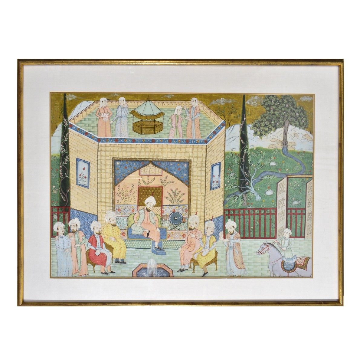 Large 20th C. Persian Mughal Painting