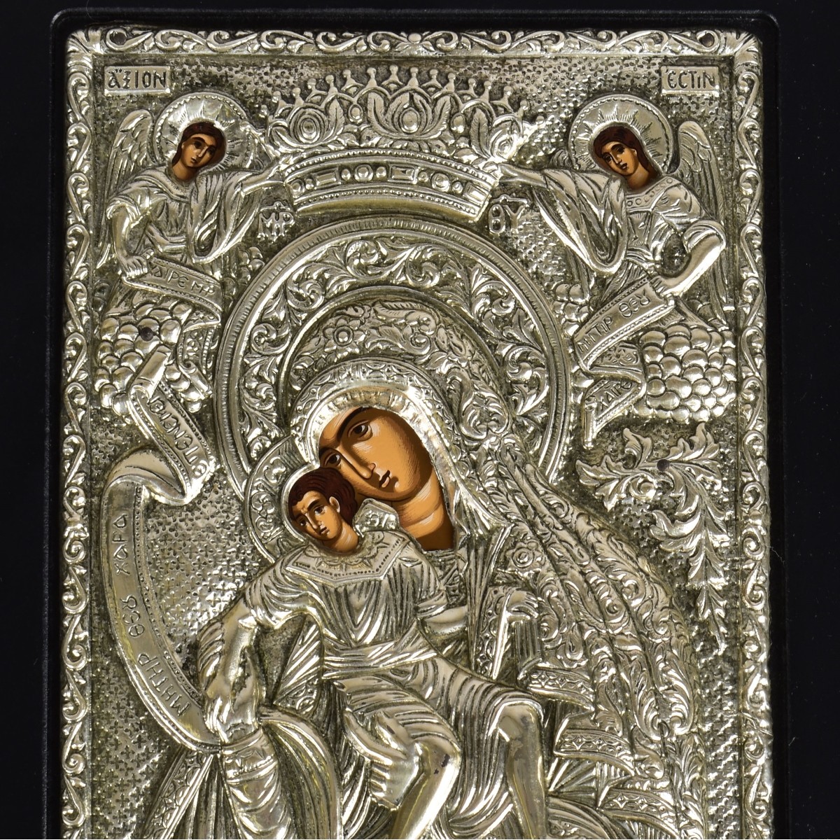 Two Russian Sterling Religious Icons