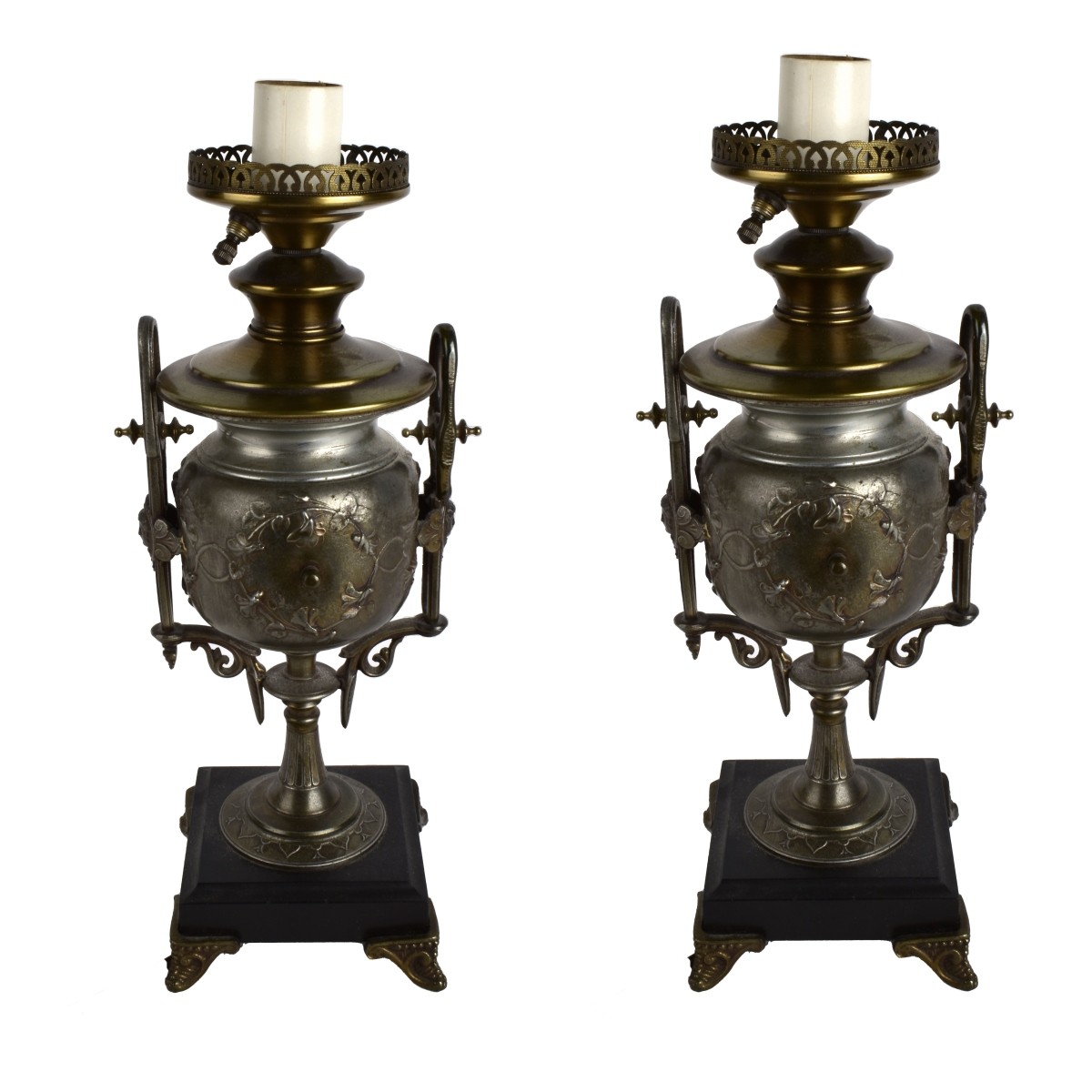 Pair of Antique Neoclassical Style Lamps