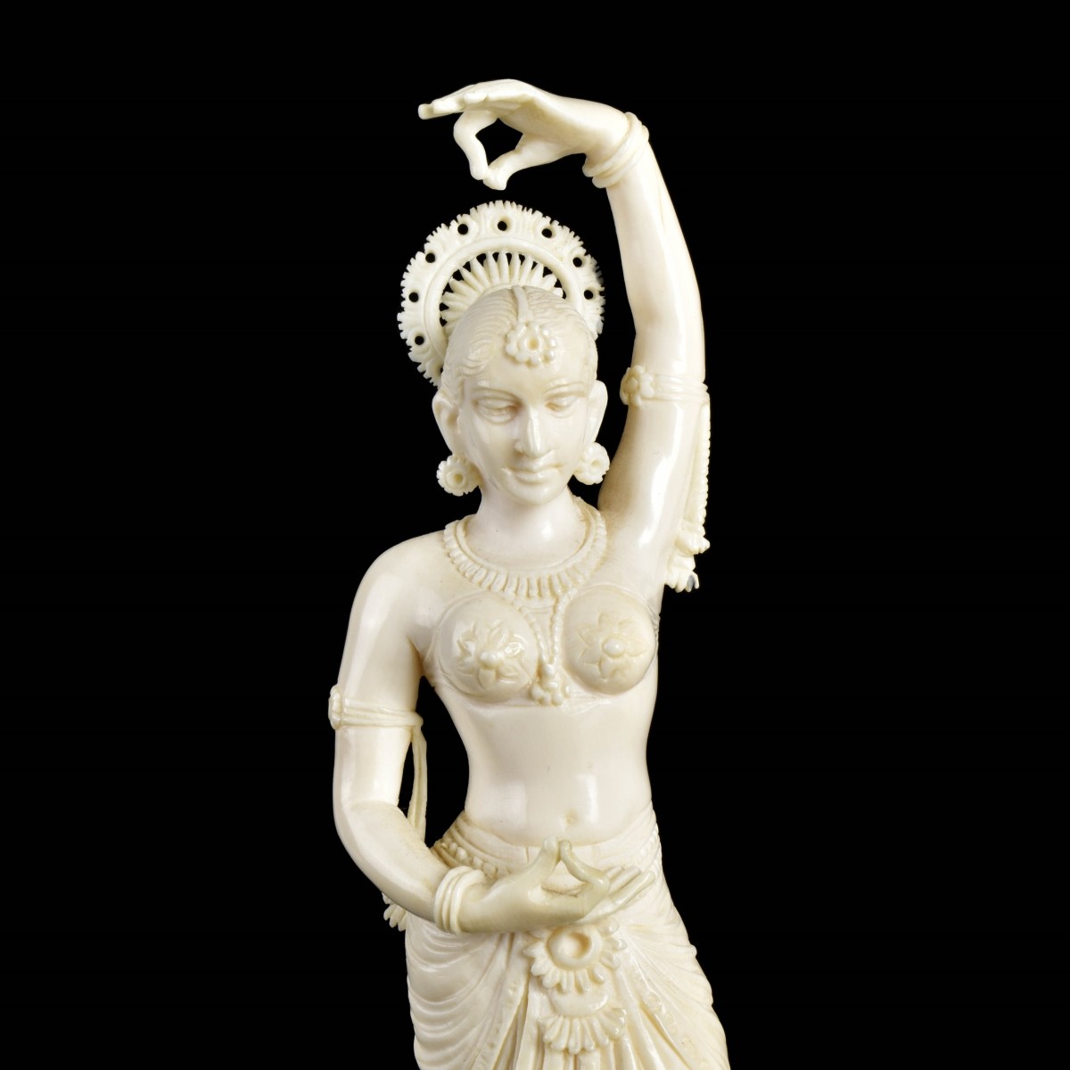 Antique Thai Carved Figural Dancer