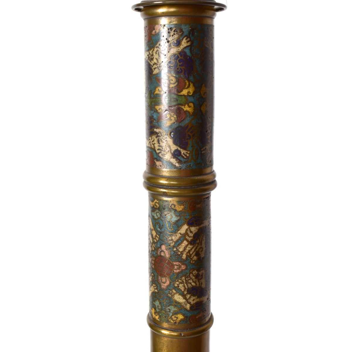 Antique Japanese Cloisonne Enamel Floor Lamp