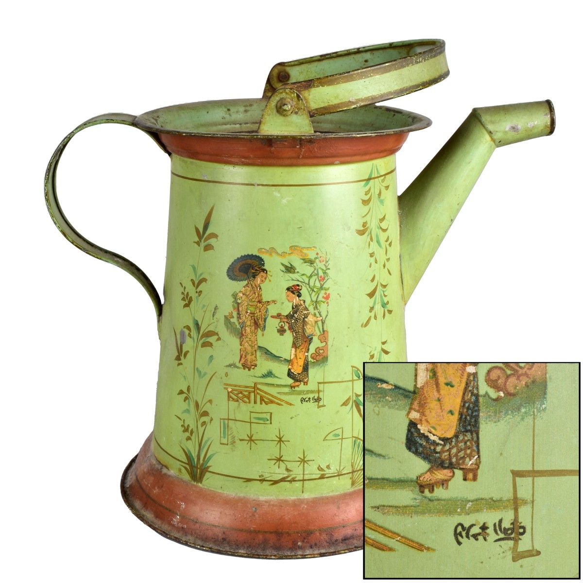 Vintage Chinoiserie Watering Can