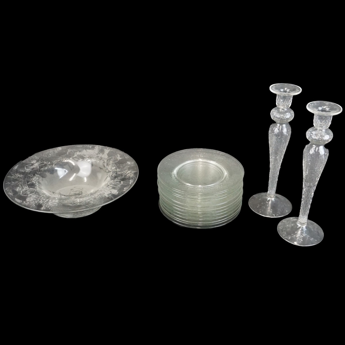 Glastonbury - Lotus Etched Crystal Tableware
