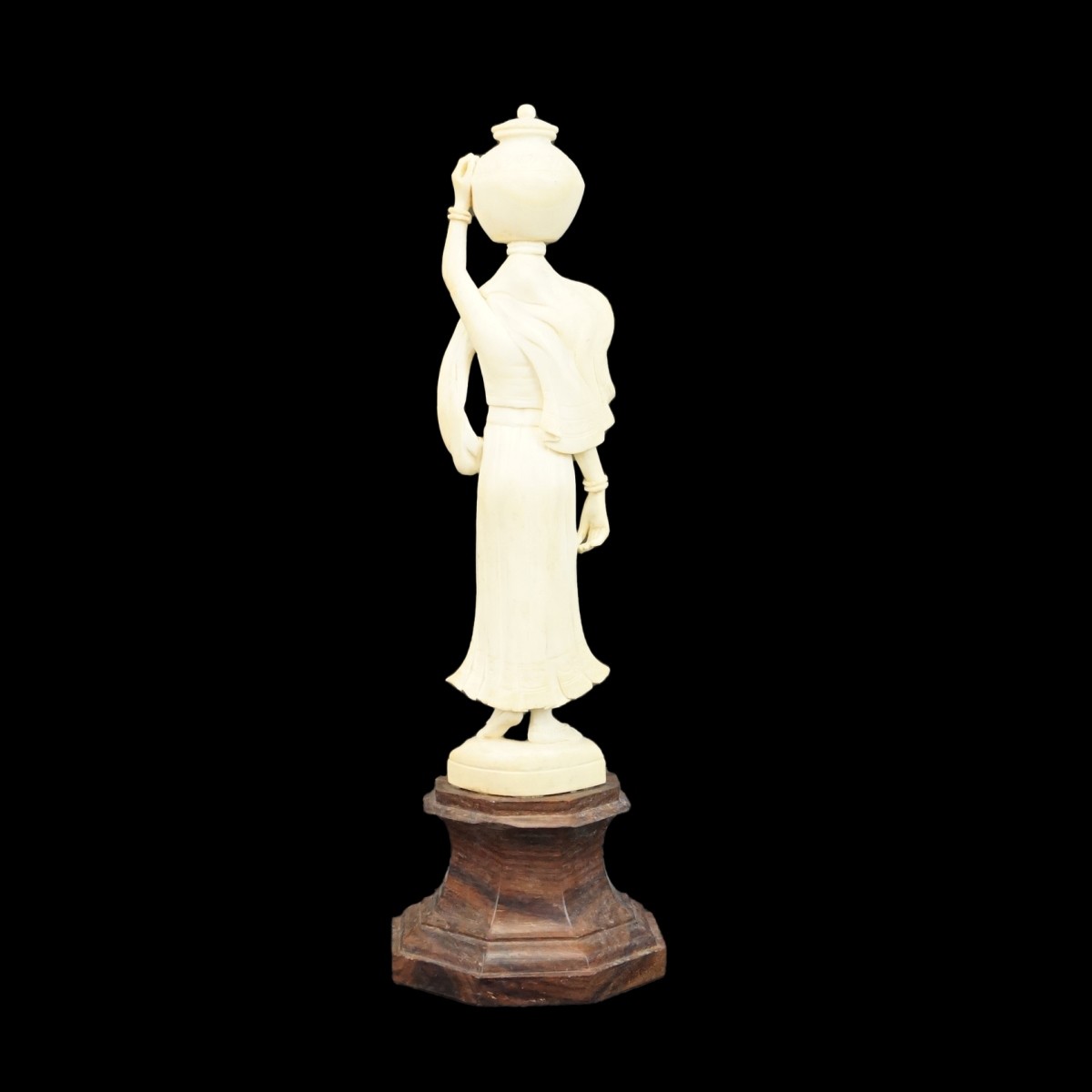 Indian Finley Carved Water Carrier Figurine