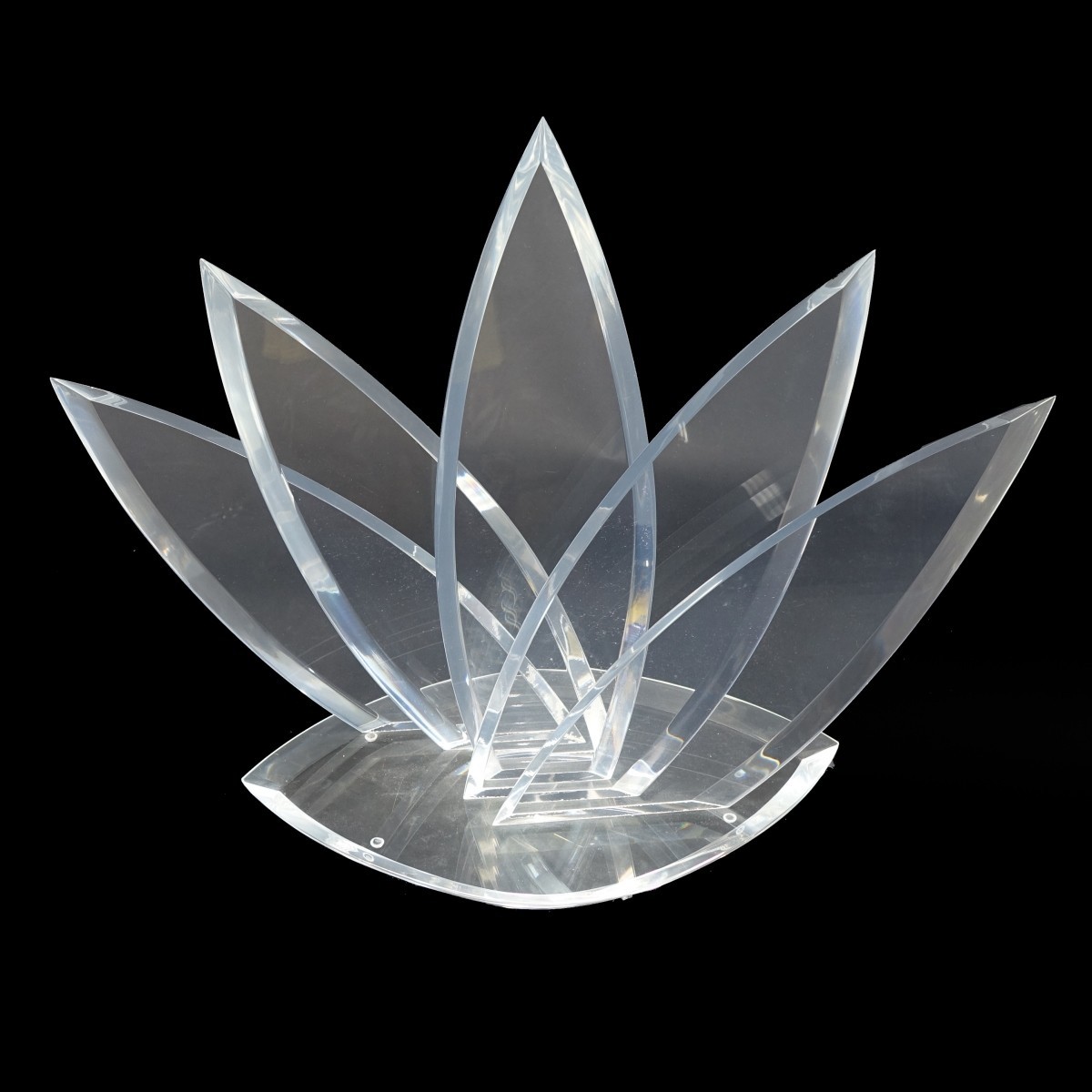 Lucite Lotus Sculpture
