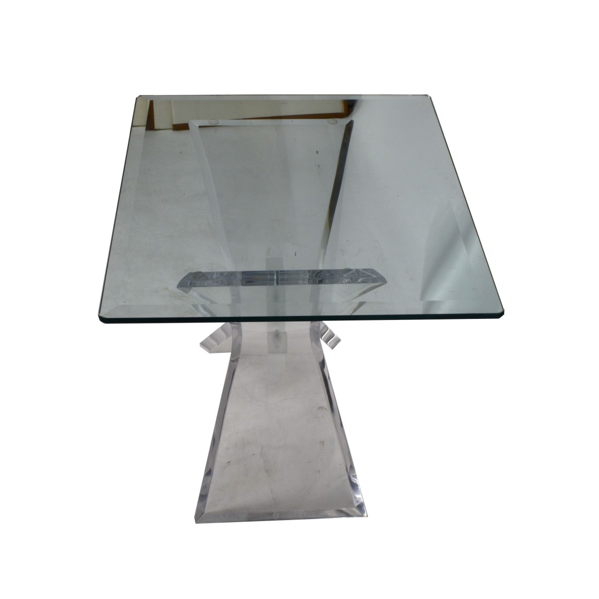 Mid Century Modern Lucite and Glass Table