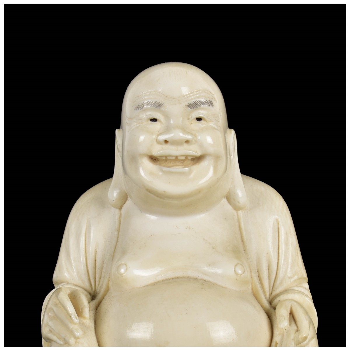 Antique Chinese Happy Buddha Figurine