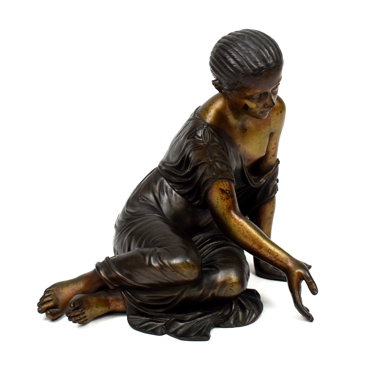 Bronze Sculpture La Joueuse d Osselets