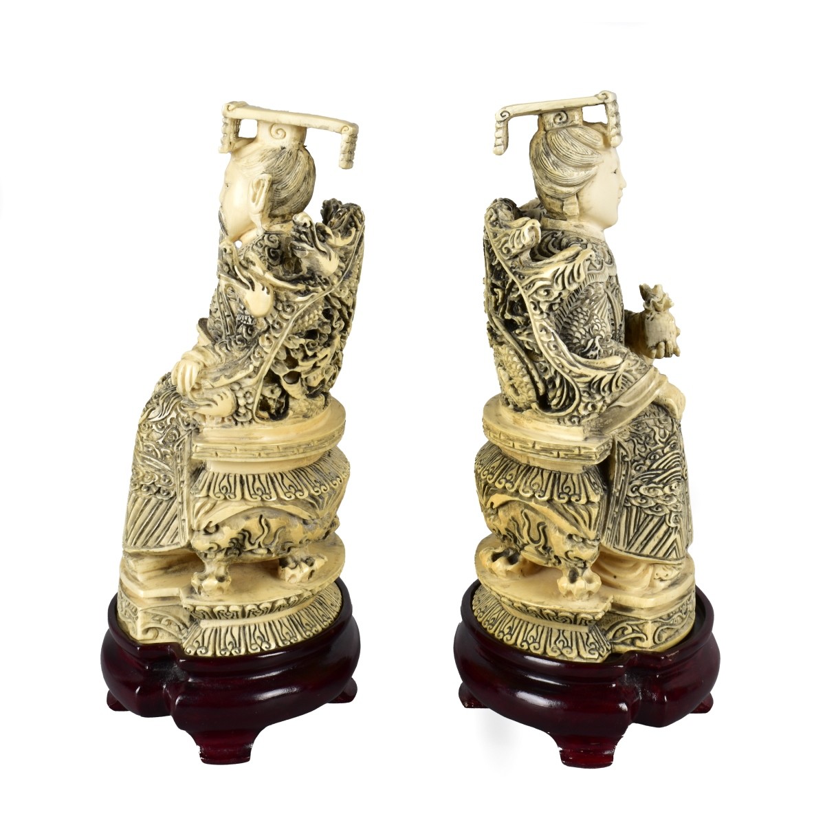 Chinese Carved Emperor and Empress