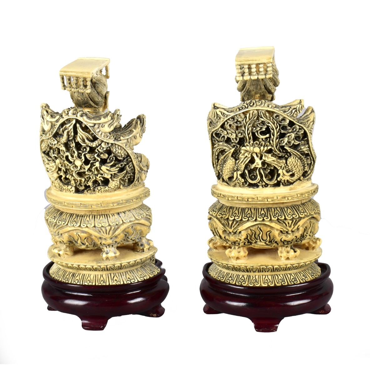 Chinese Carved Emperor and Empress