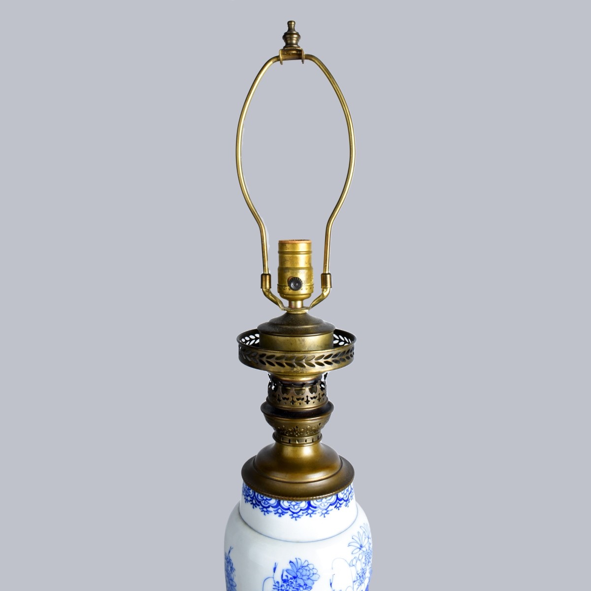 Blue and White Chinese Vase Mounted as a Lamp