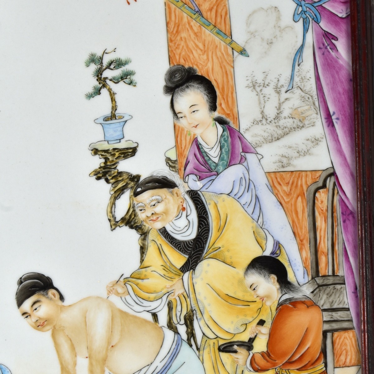 Large Chinese Porcelain Plaque