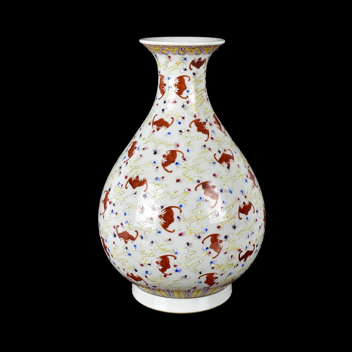 Large Chinese Pear-Shaped Porcelain Vase