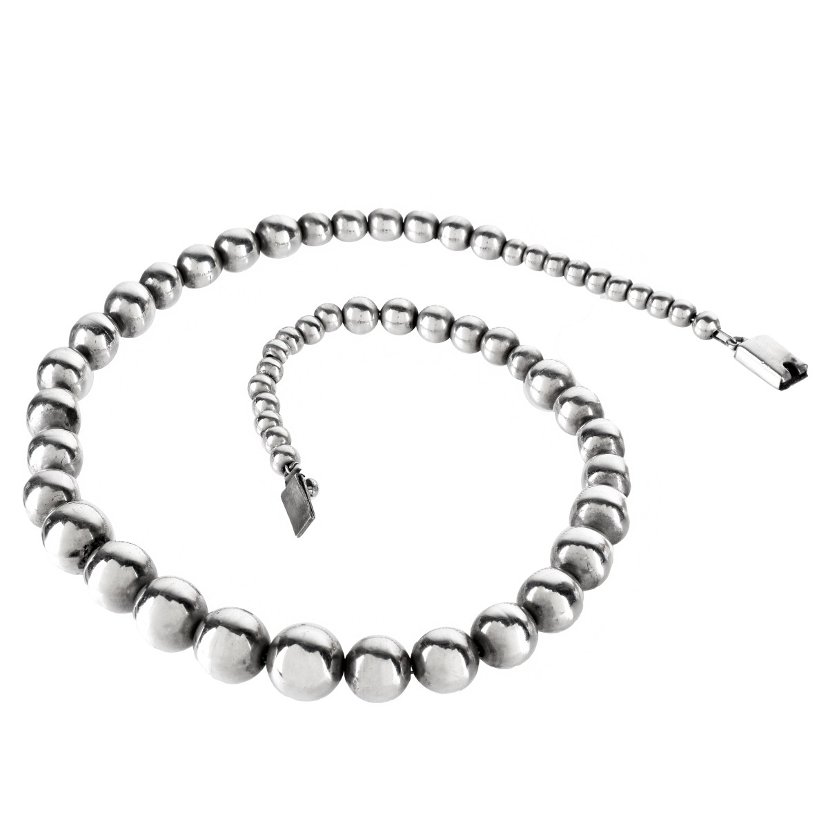 Mexican Silver Bead Necklace