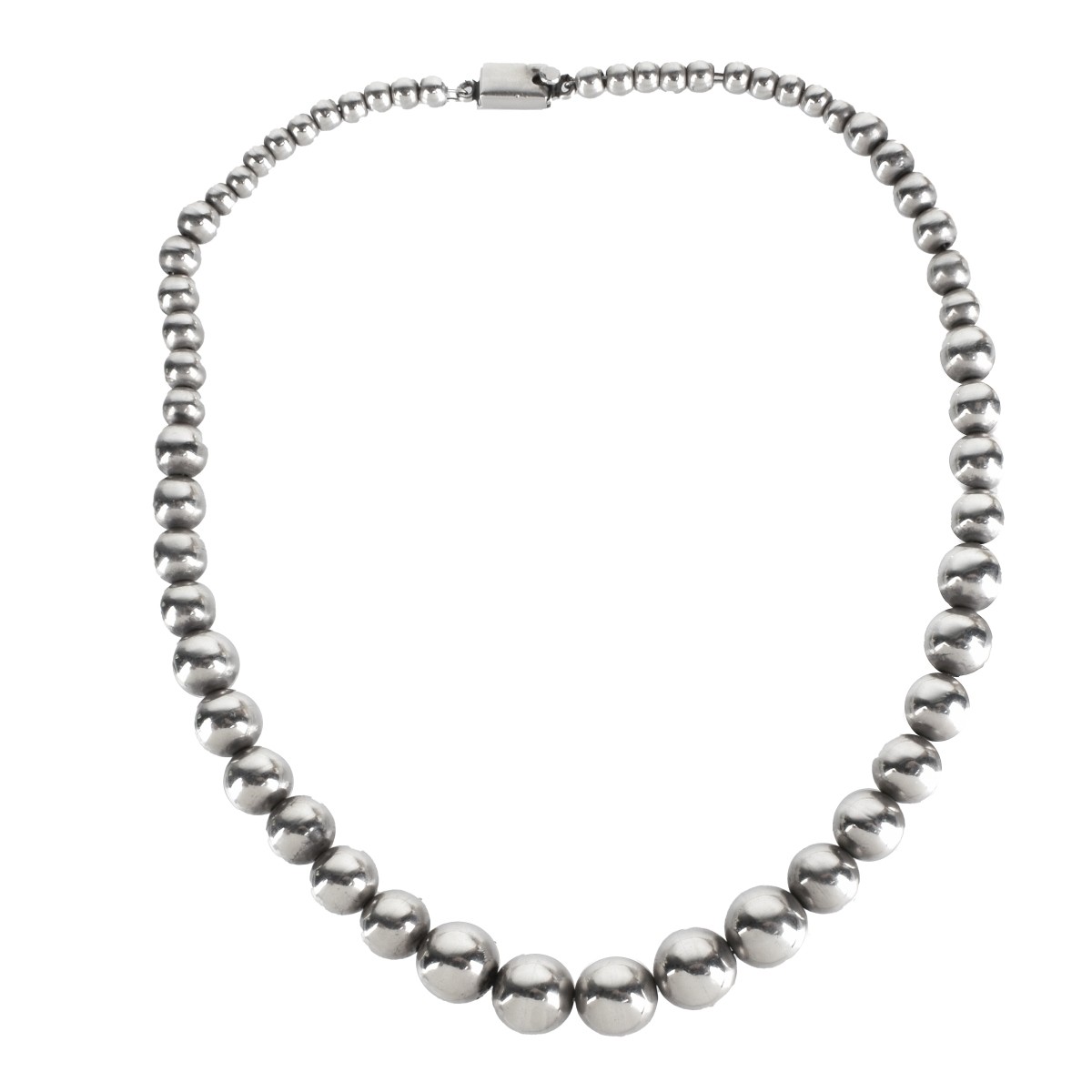 Mexican Silver Bead Necklace