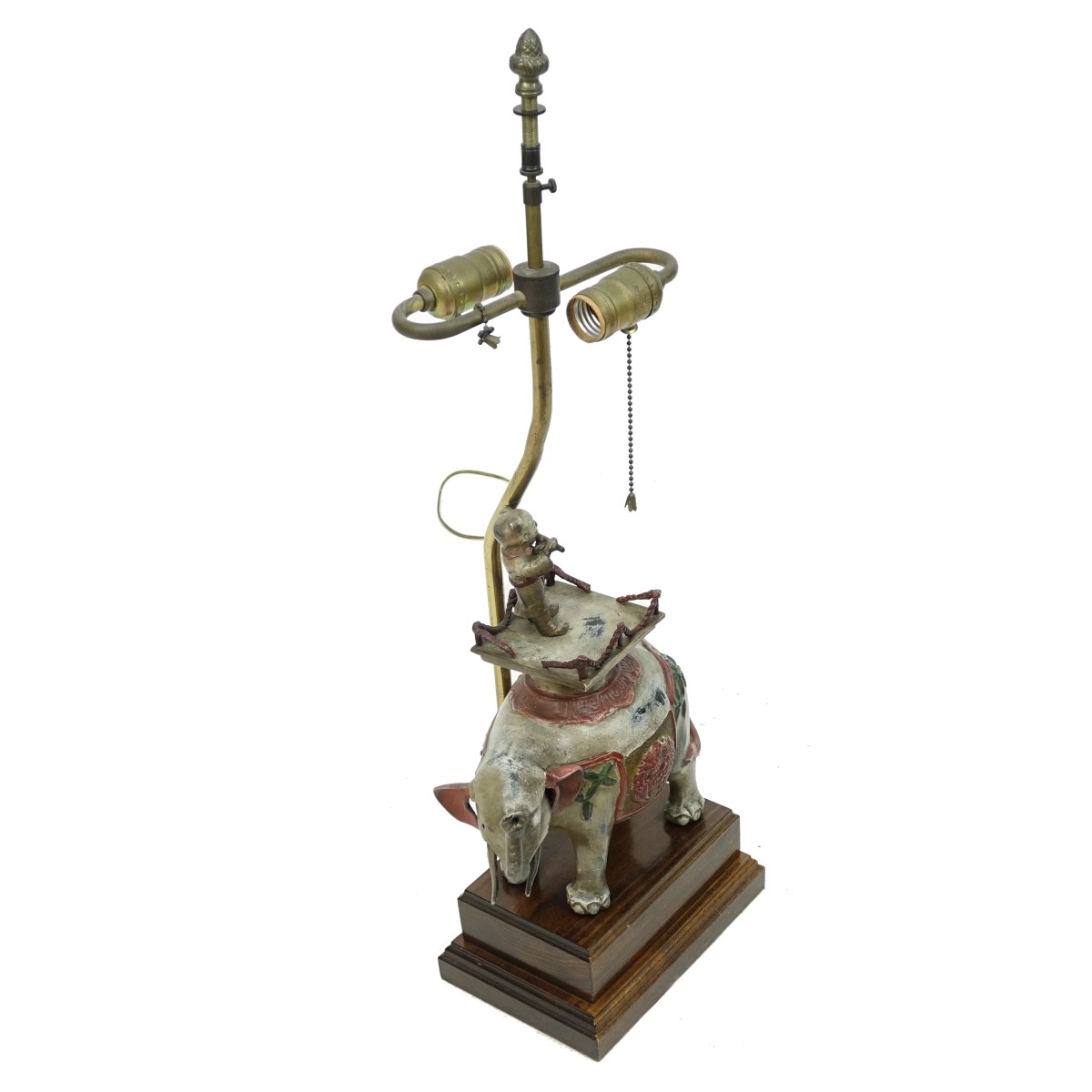 Chinese Elephant Sculpture Mounted as a Lamp