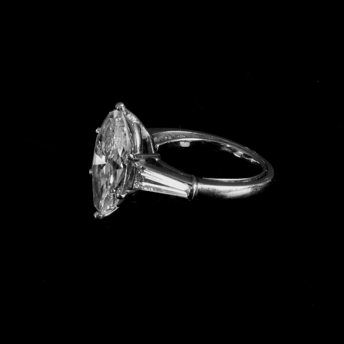 GIA 4.01ct. Diamond and Platinum Ring